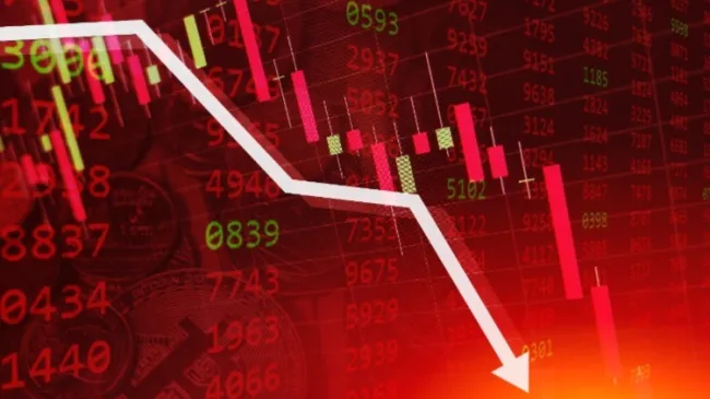 downward trending graph